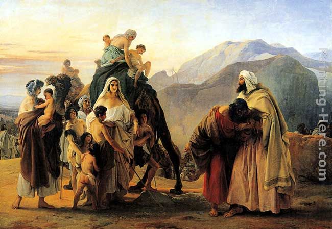 Jacob and Esau painting - Francesco Hayez Jacob and Esau art painting